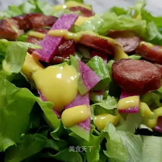 Barbecue sausage salad