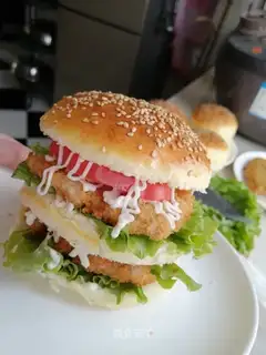 Two-story pork chopburger
