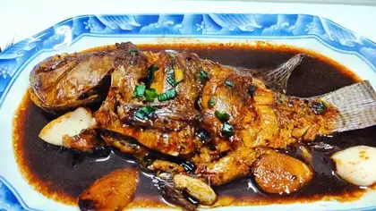 A red-burned tilapia