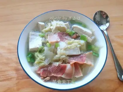 Ham stew and bean curd