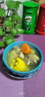 Fruit carrot cornbone soup
