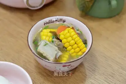 A rib corn dress with soup