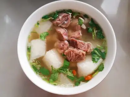 Roach and lamb soup