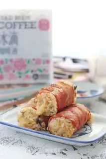 Air-fried bacon cheese