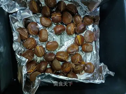 Air-cooked roast chestnuts