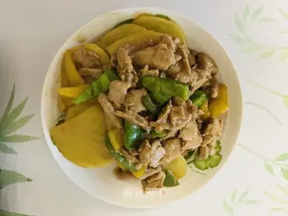 Potato fried meat