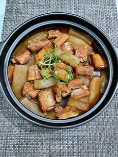 Potato burn ribs