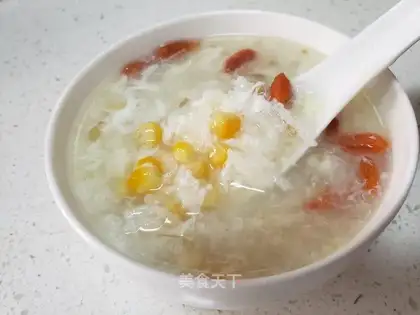 Corn egg porridge