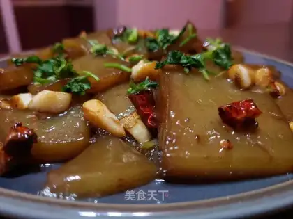 Puffed with green beans