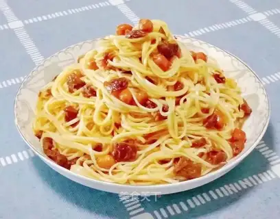 Spaghetti mushroom sauce