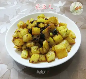 Spud potatoes with mushroom sauce