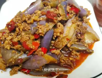 Meat and eggplant