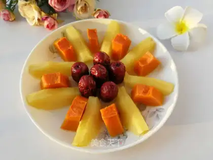 Apple pumpkin steamed red dates