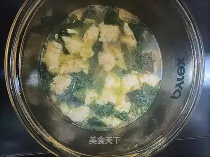 Sea skirts with tofu shrimp soup