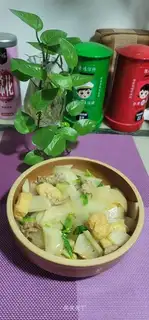 Meatloaf, tofu, white radish