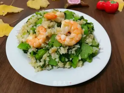 Shrimp mustard rice