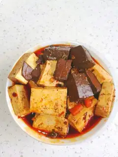 Spicy duck, tofu