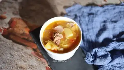Cow and potatoes and vegetables