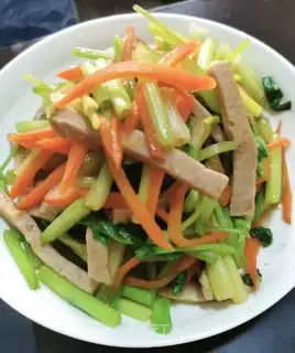 Pork fries and carrots