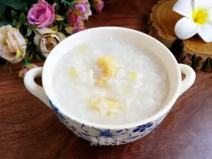Banana milk congee