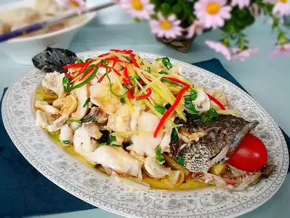 Oil splashed fish