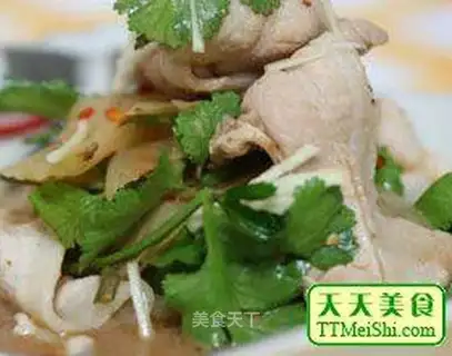 Ginger pork slices soup