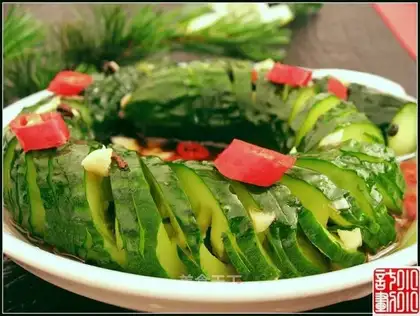 Stirring cucumber with coir coat