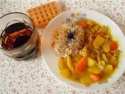 Curry chicken rice