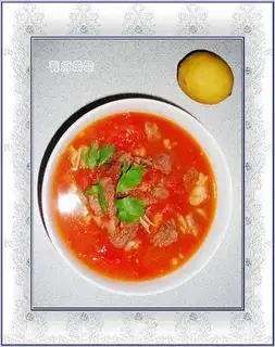 Stewed beef brisket with tomato