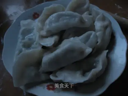 Leek and egg dumplings