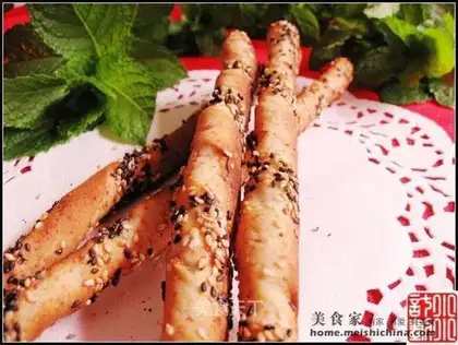 Gritting your teeth with a bread stick