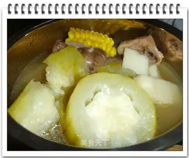 Zucchini corn ribs soup
