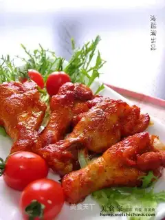 Suck your fingers on BBQ roasted wings root