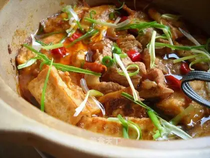 Stewed beef with tofu