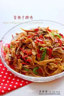 Spicy hand-shredded chicken