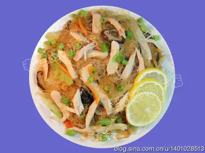 stir-fried shredded chicken with vermicelli