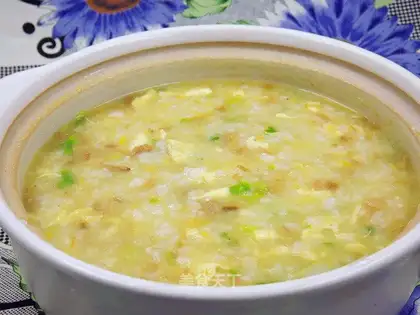 Yellow egg porridge