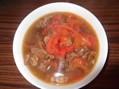 Stewed beef brisket with tomato