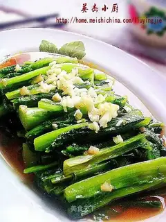 Garlic oil and wheat vegetables