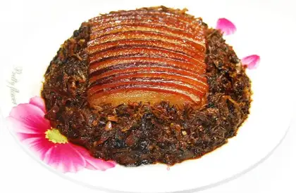 braised pork with plum vegetables