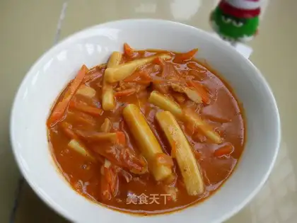 Korean spicy fried rice cake