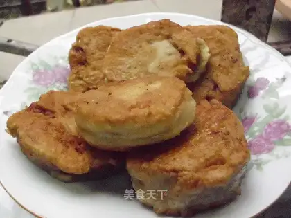 Lotus root clip with minced pork
