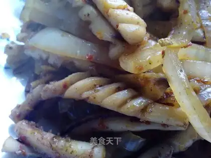 Braised squid with onion
