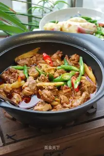 Braised duck stew with ginger