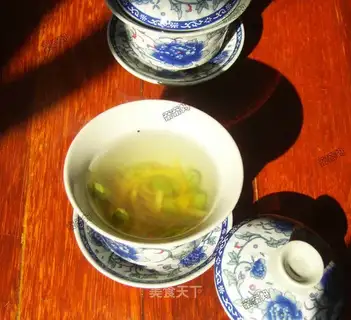 Orange peel smoked bean tea