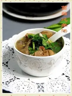 Stewed mutton soup with mushroom