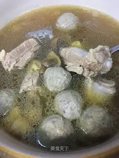 Meatball mushroom ribs