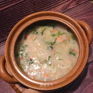 Carrot and egg porridge