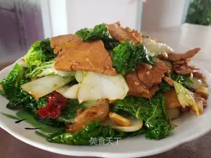 Yellow cabbage's fried