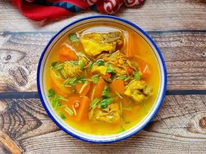 Carrot weed broccoli soup